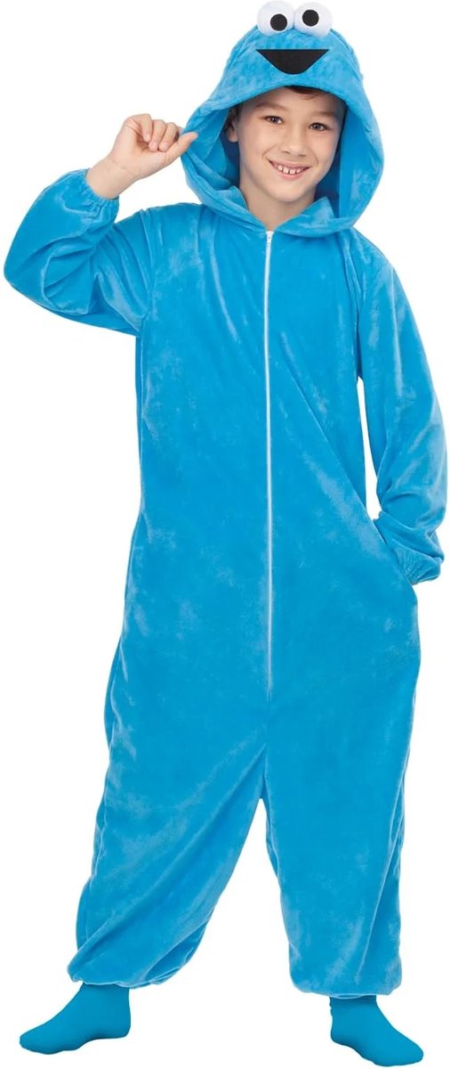 Koekie monster onesie | Sesamstraat | licentie kostuum voor kinderen | 5-6 jaar